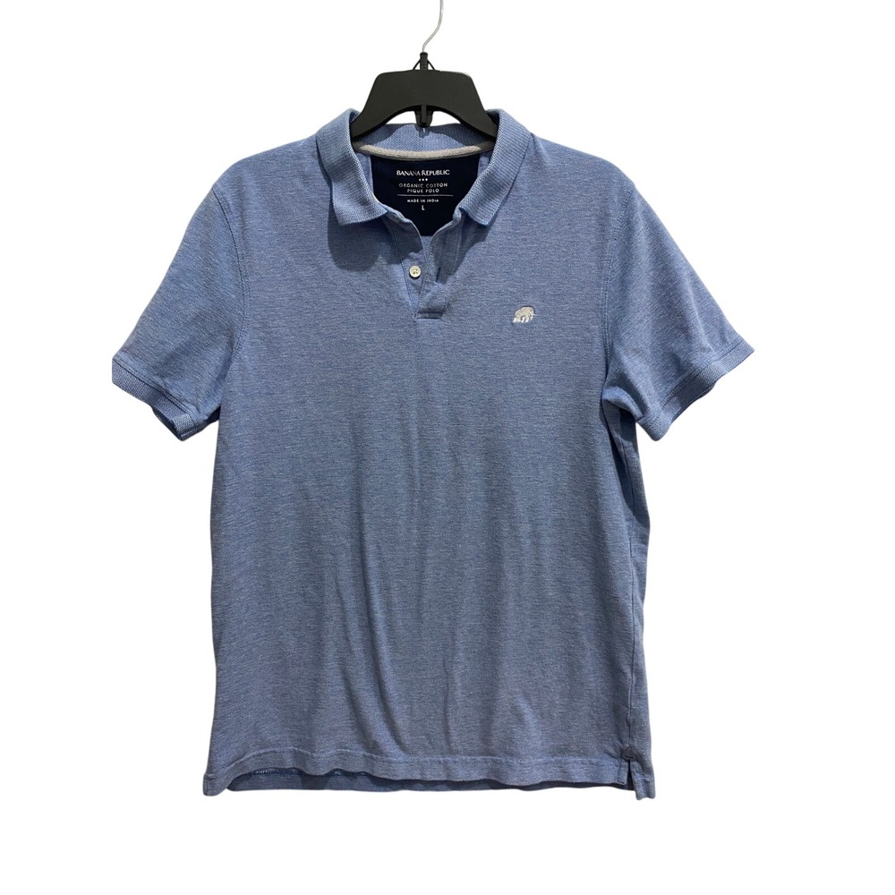 Banana Republic Kids Organic Cotton Pique Polo Shirt Blue Size L‎